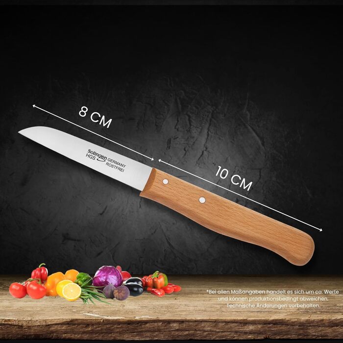 Набір кухонних ножів Gehrig Solingen Home MyII, 6 предметів, з блоком, нержавіюча сталь, Made in Germany