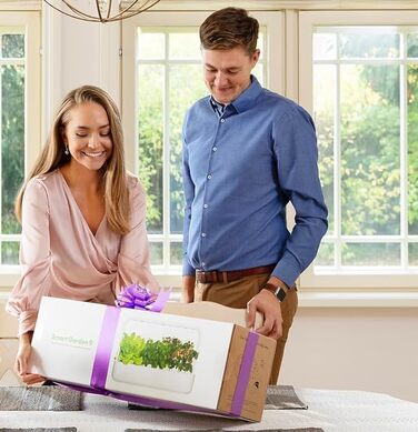 Click and Grow Indoor Garten: Розумний сад для вирощування зелені вдома з LED, 9 капсул (Бежевий)