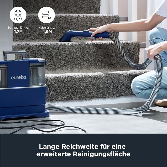 Пилосос-мийник Eureka NEY100: для килимів, диванів, оббивки та авто | Можливість миття та сушіння | 12500Pa, 1.5L бак, формула для чищення