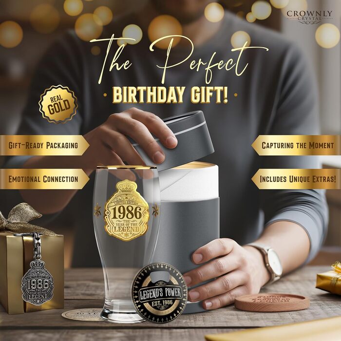 Пивний келих з гравіюванням 570 мл, 50 років, Персоналізований подарунок для чоловіка, тата на День народження, Декор, Карта