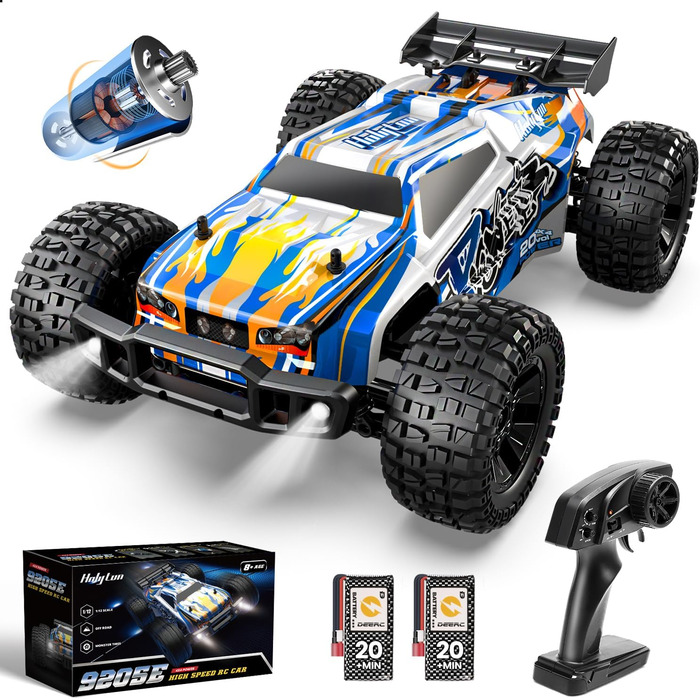 Радіокерований позашляховик DEERC 9205E 1:10 4WD, 48 км/год, 2 акумулятори - іграшка для дітей та дорослих