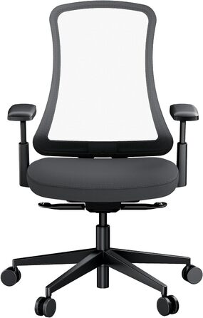 Офісний стілець ProtoArc Flexer ергономічний чорний з регулюванням глибини сидіння та дихаючою сітчастою спинкою для дому та офісу