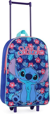 Дитяча валіза Disney Stitch, складний візок для ручної поклажі, легкий 39 x 27 см 10,5 літрів, 2 колеса та висувна ручка