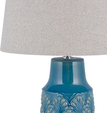 Декоративна настільна лампа Beliani Thaya, кераміка/поліестер, блакитна