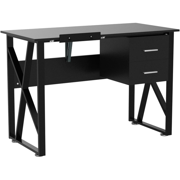 Нахил столу Relaxdays, регульована робоча поверхня, стіл для ноутбука або креслярський стіл, HBT 75x110x55 см, (чорний)