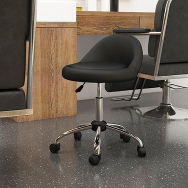 Регульоване обертове крісло на коліщатках, чорний + сріблястий. Розміри: 50 см x 50 см x 83 см.