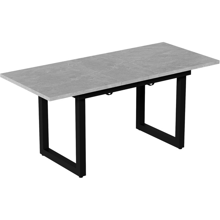 Розсувний обідній стіл Merax, 140/180x80x75 см, білий, металеві ніжки