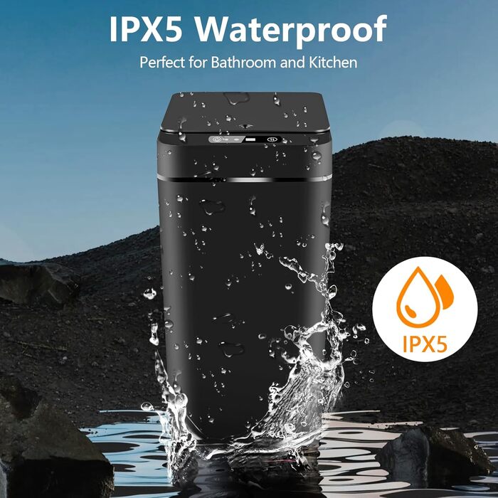 Набір відер для сміття автоматичний 12л 2шт Mavista Sensor - для кухні, ванної кімнати, офісу, гігієнічний, герметичний, сучасний дизайн