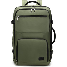 KONO Рюкзак для ручної поклажі в літак, великий, водонепроникний, 55 x 35 x 20 см, 38L, зелений