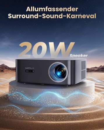 Beamer 4K для дому з Google TV, 1200 ANSI, Netflix, FHD 1080p, автофокус, корекція трапеції, 20W, WiFi6, Bluetooth, для вулиці, чорний