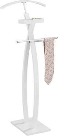 Сучасний чоловічий вішак для одягу з полицею для штанів та місцем для прикрас, білий