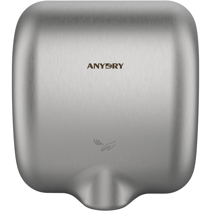 Електричний сушар для рук AnyDry 2800 Klassisch: автоматичний, швидкий (8-12 сек), настінний, з поліруванням, з нержавіючої сталі, 1400-1650W