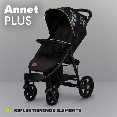 Дитяча коляска Lionelo Annet до 22 кг з функцією лежання, компактна, з аксесуарами (Golden Moments, Plus)