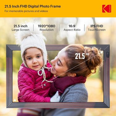 Цифровий фотоальбом Kodak 10 дюймів з Wi-Fi, 32GB, IPS HD сенсорний екран, авто-поворот, для дому та офісу