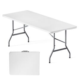 Складаний кемпінговий стіл Wiltec 122x60x75 см, стіл для пікніка, саду та виїзних заходів з ручкою для перенесення