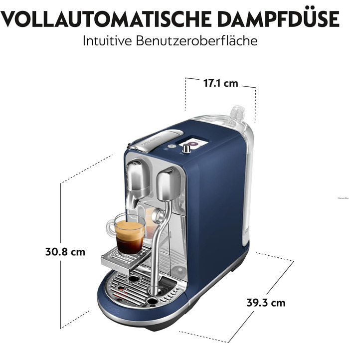 Кавомашина Nespresso Creatista Plus Sage SNE800DBL, дамсонова синя