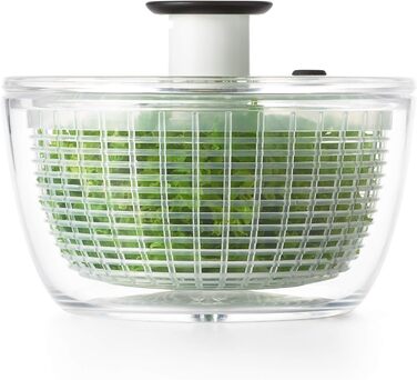 OXO Good Grips Салатниця-віджимник з ситом та кришкою, зелена – для сушіння салату