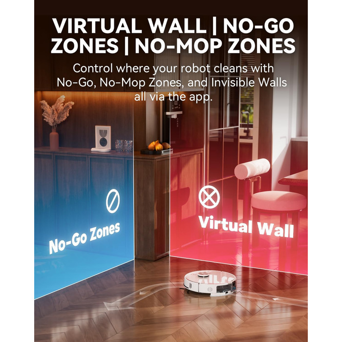 Робот-пилосос Tesvor S8 Pro з функцією миття - 8000Pa, 3-в-1, LiDAR-навігація, 240 хв роботи, керування через додаток/Alexa, для шерсті тварин, килимів та твердих підлог