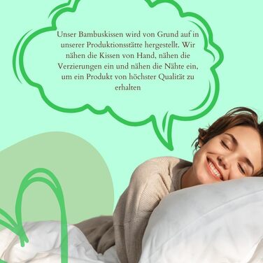 Бамбукова подушка Pen-Pol - - Гіпоалергенна подушка - Подушка для ліжка - Подушка для сну для дому - Натуральний матеріал - Бамбукова подушка для спальні - Високоякісний наповнювач подушки (50x75, білий)