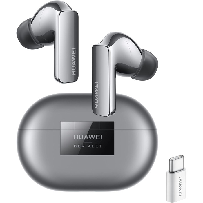 Навушники HUAWEI FreeBuds Pro 2, Hi-Res Audio, ANC 47 дБ, два динаміки, IP54, Silver Frost