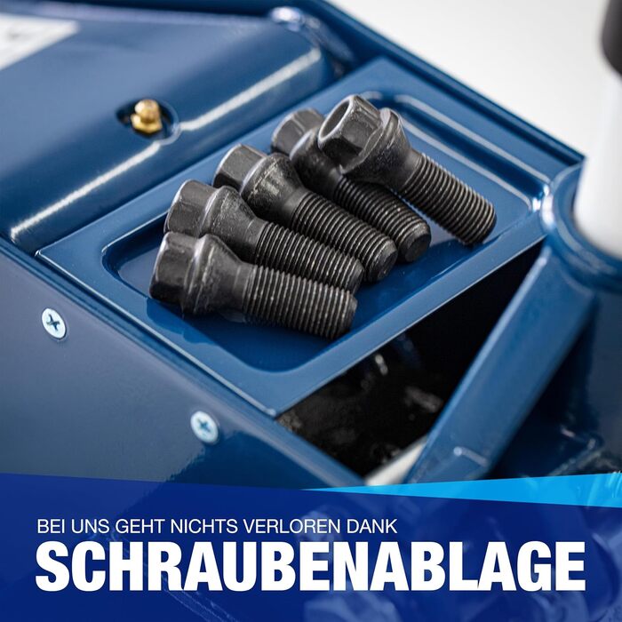 Гідравлічний домкрат NTG 3T, низькопрофільний, для авто (легкових та SUV), синій + сертифікат TÜV, висота підйому 75-505 мм