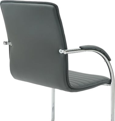 Набір з 2-х відкидних крісел Tira з штучної шкіри, сірого кольору, з м'яким сидінням