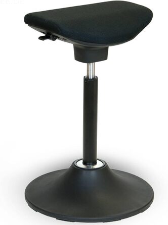 Крісло-трансформер VERSEE V1703 з тканини, чорне: регульована висота, поворотне, для офісу та дому