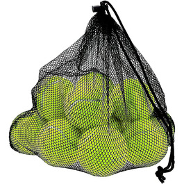 Тенісні м'ячі, тенісний м'яч з сітчастою сумкою для перенесення ідеально підходить для тренувань, ігор, занять тенісом, ігрових автоматів і в якості іграшки для собак, 12 шт.