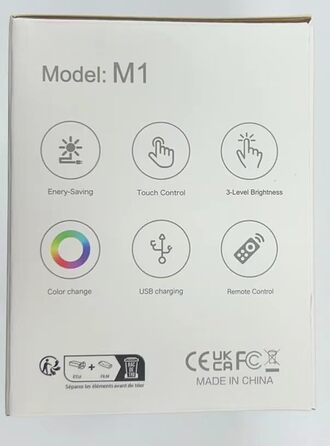 Світлодіодний приліжковий світильник Touch Dimmable Набір з 2 шт. , USB-батарея, 3 режими, синхронізація та пам'ять, нічне світло