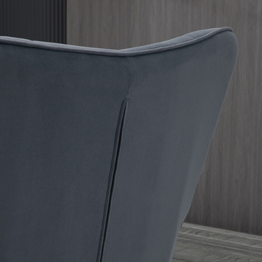Оксамитова оббивка HOMCOM Recliner з підлокітниками і підставкою для ніг, стильним обіднім кріслом і зручним кріслом