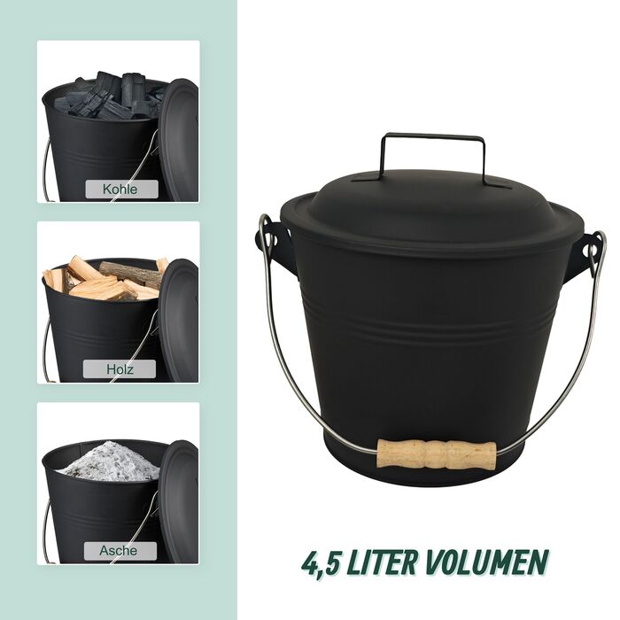 Відро для сміття Relaxdays з мітлою та совкою