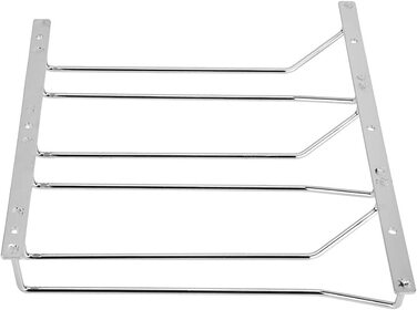Полиця для келихів Dianoo під шафою, підвісна стійка з дроту з гвинтами, хромована стійка для келихів, 27 см, 3 ряди