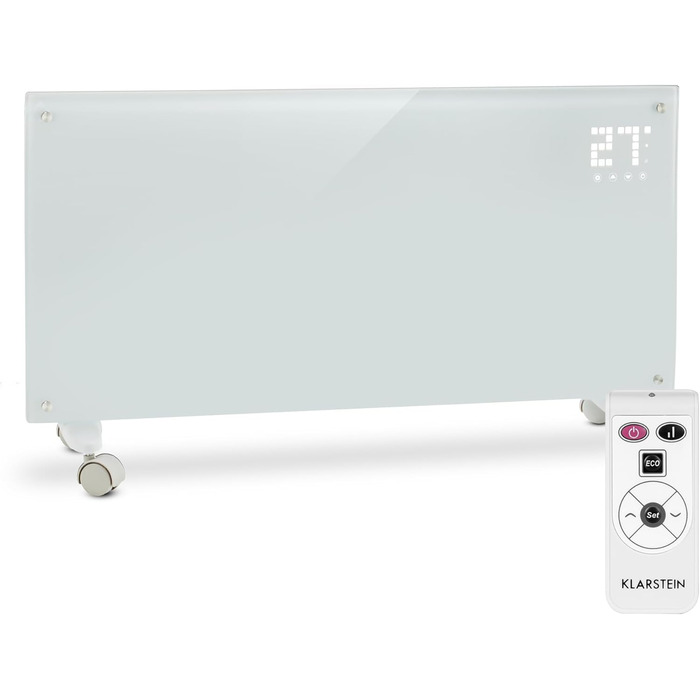 Електричний конвектор Klarstein: мобільний, енергоефективний, з термостатом та керуванням через додаток, 2000 Вт, білий