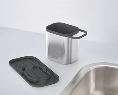 Підставка для раковини Joseph Joseph Duo, сіра (сталь), з тримачем для губки