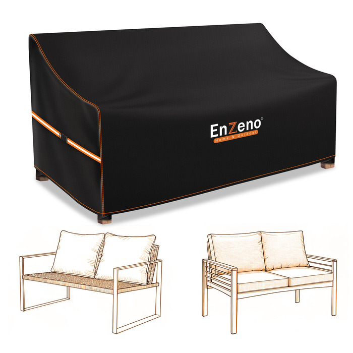 Захисний чохол для садовой меблів Enzeno L-подібної форми, водовідштовхуючий та вітростійкий, 255x255x87 см