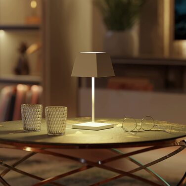 SIGOR Nuindie - LED-лампа на акумуляторі, диммер, для дому та саду, IP54, 38 см, 12 годин роботи, сніжно-білий колір