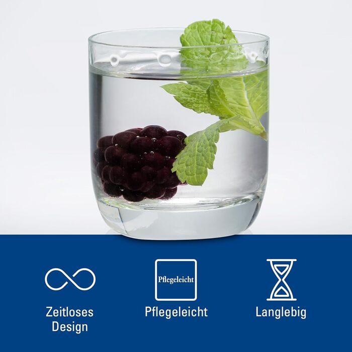 Набір склянок Villeroy & Boch La Divina для віскі, джину тоніку, 4 шт, 250 мл, склокришталь, придатні для миття в посудомийній машині