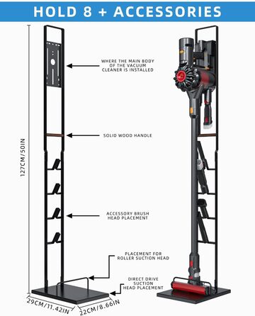 Підставка FAOKZE для Dyson V6-V11, DC30-DC35, універсальний тримач для акумуляторного пилососа/ручного пилососа