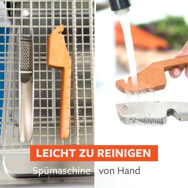 Пресс для часнику Full Circle Crushed It з вбудованим скребком - ручна преса для часнику та імбиру, легко миється, сумісна з посудомийною машиною, 19,6 x 4,86 x 2,5 см