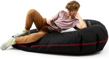 Подушка для сидіння Diablo Gaming Beanbag XXL з наповнювачем Ігрове крісло Дитяча крісло-мішок Крісло-мішок для дитячої кімнати Вітальні EPS Намистини Поліестер 110 см х 100 см (чорний)