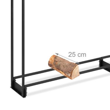 Поличка для дров Relaxdays з кришкою