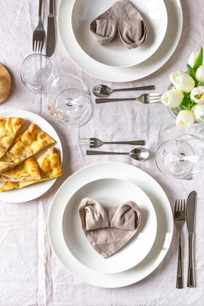 MÄSER Belmira: Сервіз для 6 осіб (18 предметів), класичний, білий порцелан