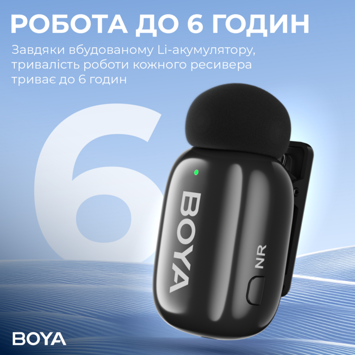 Бездротовий петличний мікрофон BOYA mini-23 Type-C Black