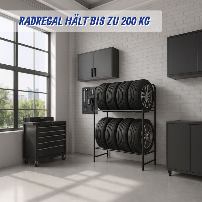 Стеляж для шин Relaxdays на 8 шин