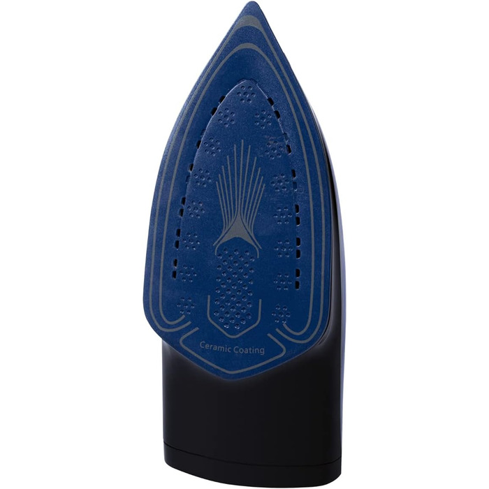 Праска з пароутворювачем Bomann DB 6038 CB, 2800 Вт, 7 функцій, LED-підсвітка ручки, підошва з 3D-кераміки, чорний/синій