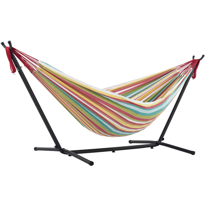 Гамак Vivere Doppel Baumwolle з підставкою 250 см, Salsa - для двох осіб, бавовна