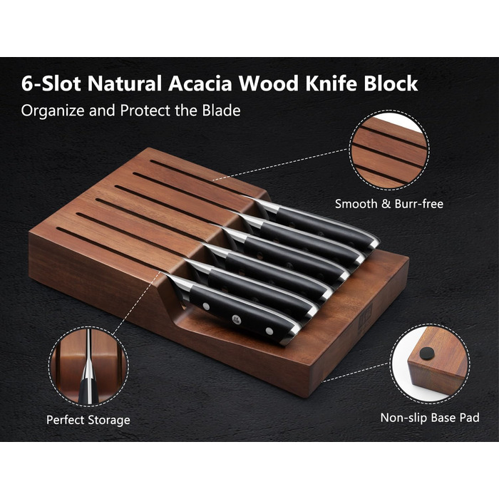 Японський кухонний ніж SHAN ZU 15 см з дамаської сталі, серія PRO (ніж для стейку з бруском)