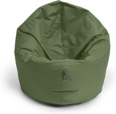 В 1 з наповнювачем Seat Cushion Curd Shape Floor Cushion Крісло BeanBag (діаметр 125 см, хакі), 2