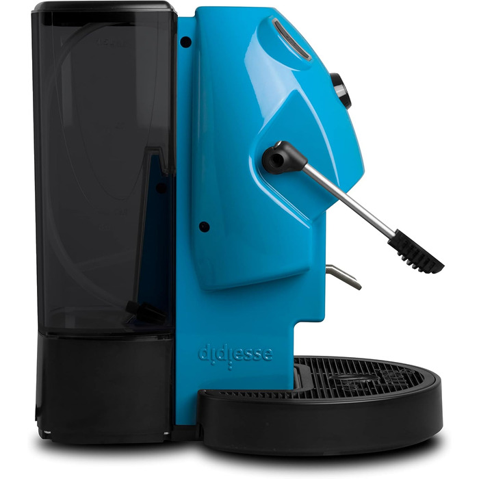 Кавомашина Didiesse Baby Frog Pad – компактна кавоварка з падами, 450 Вт, 1,5 л бак, Standby, білий/Miami-blue