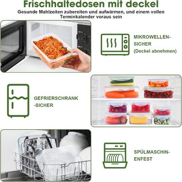 Набір банок для зберігання харчових продуктів YASHE 38 шт. , без бісфенолу А, герметичні, з етикетками та маркерами (SE-16PCS)